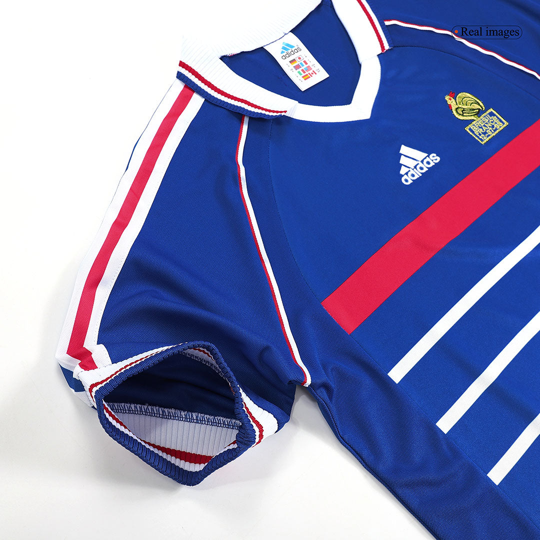 Retro Men's France 1998 Home Soccer Jersey product view 7