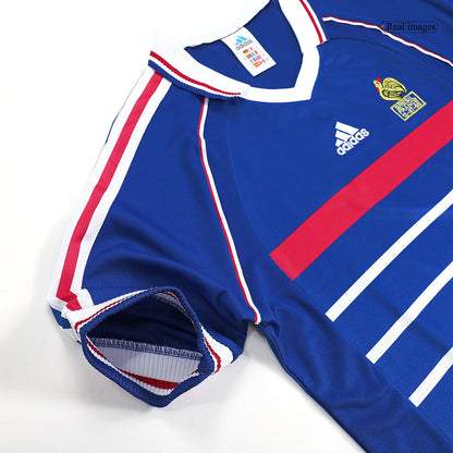 Retro Men's France 1998 Home Soccer Jersey product view 7