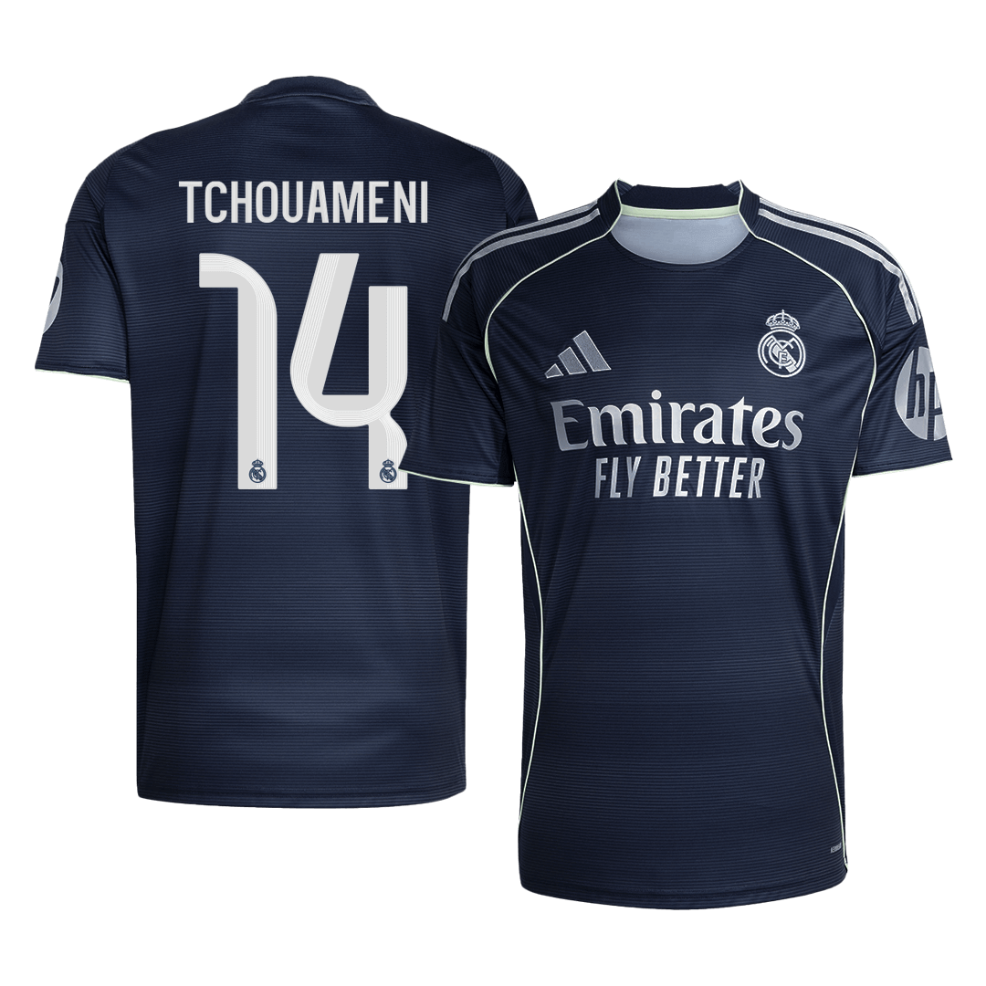 TCHOUAMENI #14 Men's Real Madrid 2025/26 Away Soccer Jersey Premium product view 1