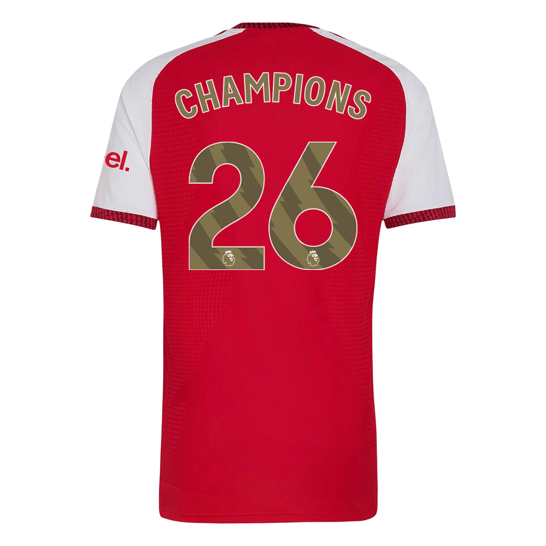 CHAMPIONS #26 Men's Arsenal 2026/27 Player Version Home Soccer Jersey - Slim Fit product view 3
