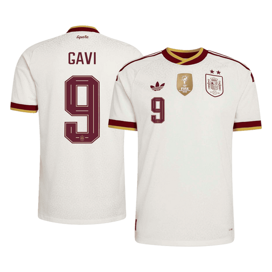 GAVI #9 Men's Spain World Cup 2026 Player Version Champion Edition Away Soccer Jersey product view 1
