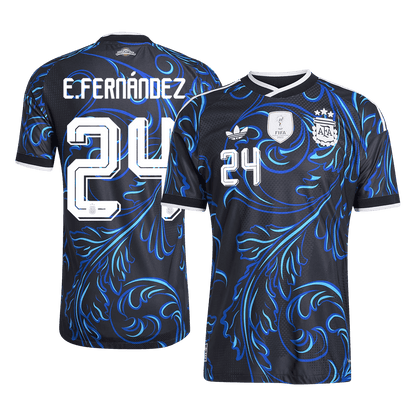 E. FERNÁNDEZ #24 Men's Argentina World Cup 2026 Player Version Away Soccer Jersey - Slim Fit product view 1