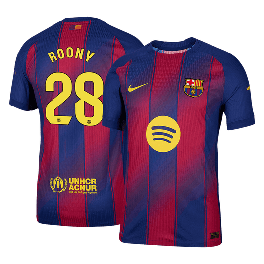 ROONY #28 Men's Barcelona 2025/26 Player Version Home Soccer Jersey - Slim Fit product view 1