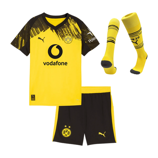 Kid's Borussia Dortmund 2025/26 Home Soccer Jersey Full Kit