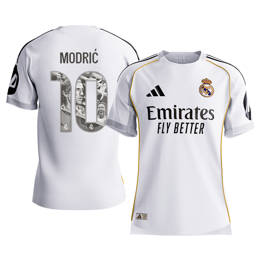 MODRIĆ Special #10 Men's Real Madrid 2025/26 Player Version Home Soccer Jersey - Slim Fit Premium product view 1