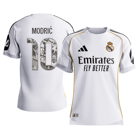 MODRIĆ Special #10 Men's Real Madrid 2025/26 Player Version Home Soccer Jersey - Slim Fit Premium product view 1