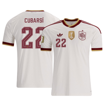 CUBARSÍ #22 Men's Spain World Cup 2026 Champion Edition Away Soccer Jersey product view 1