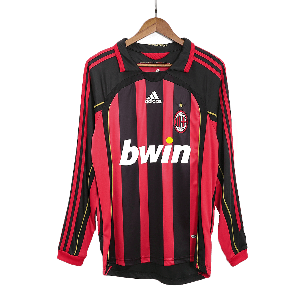 Retro RONALDO #99 Men's AC Milan 2006/07 Home Long Sleeve Soccer Jersey product view 8