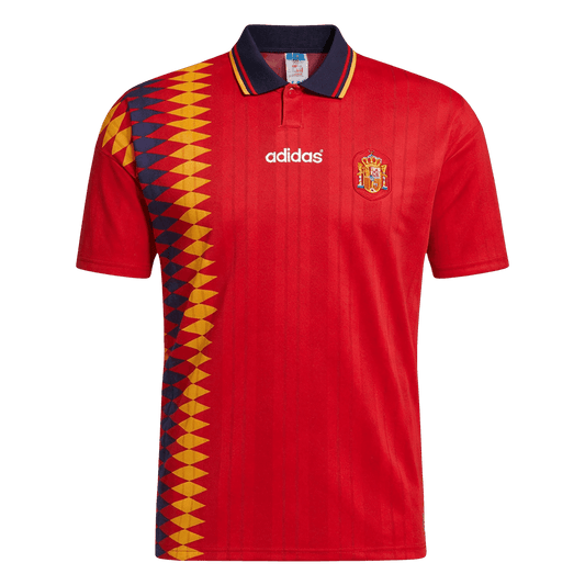 Retro Men's Spain 1994 Home Soccer Jersey product view 1