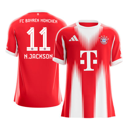 N.JACKSON #11 Men's Bayern Munich 2025/26 Home Soccer Jersey Premium product view 1