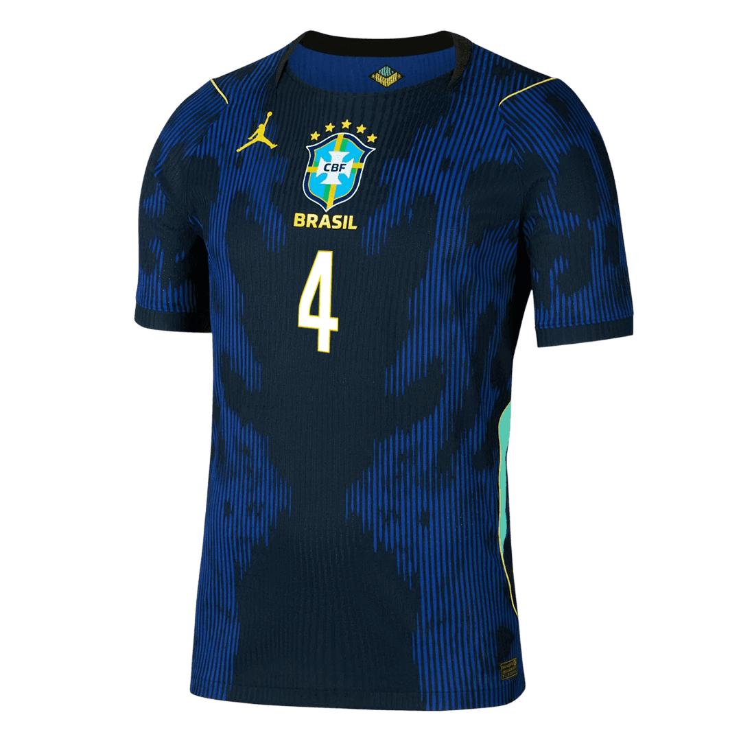 MARQUINHOS #4 Men's Brazil World Cup 2026 Player Version Away Soccer Jersey - Slim Fit product view 2