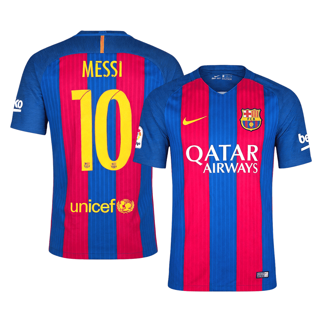 Retro MESSI #10 Men's Barcelona 2016/17 Home Soccer Jersey product view 1
