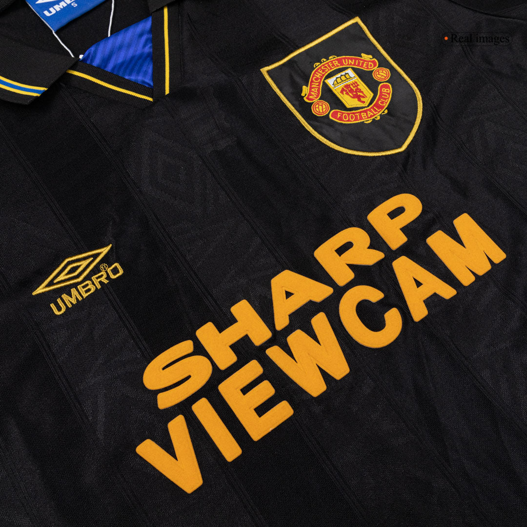 Retro Men's Manchester United 1993/94 Away Soccer Jersey product view 4