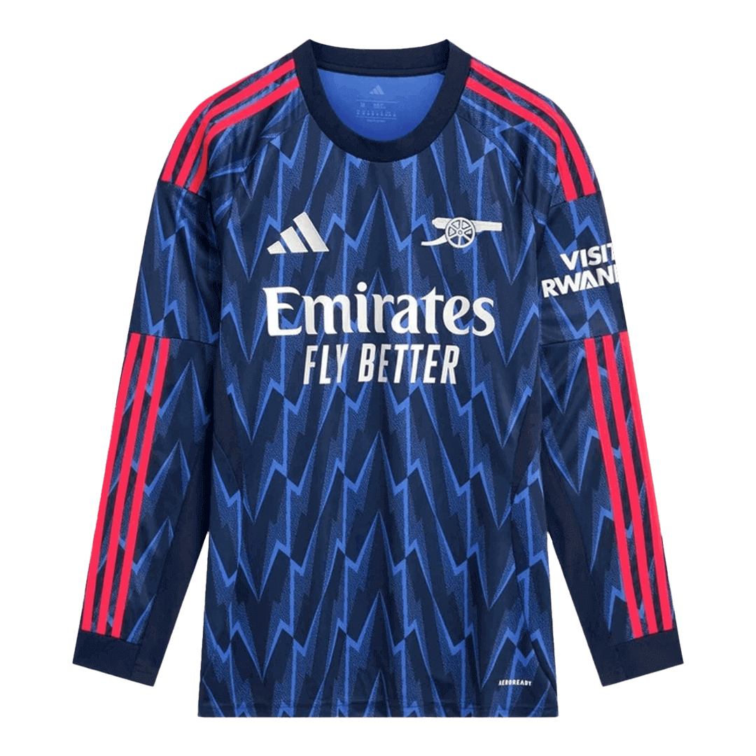 Men's Arsenal 2025/26 Away Long Sleeve Soccer Jersey product view 1