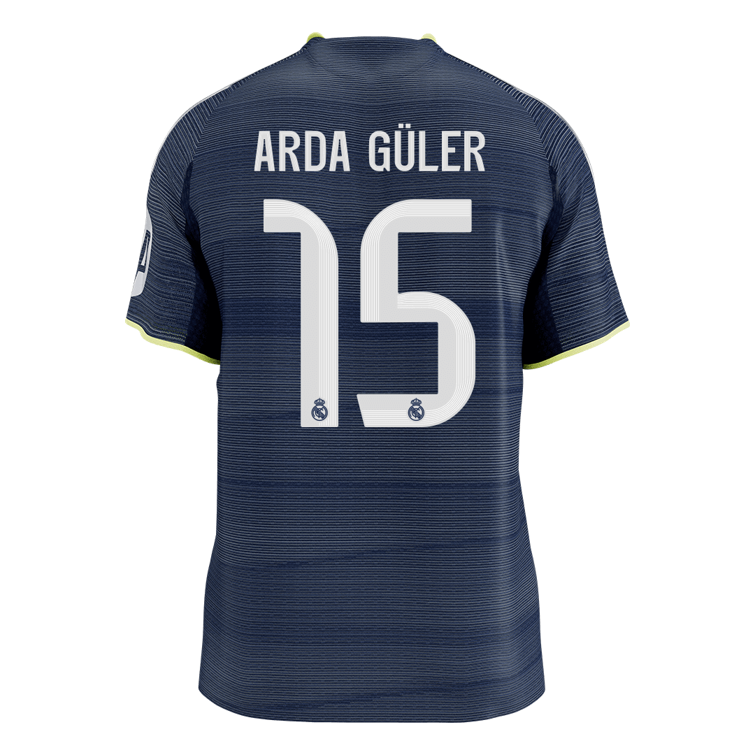 ARDA GÜLER #15 Men's Real Madrid 2025/26 Player Version Away Soccer Jersey - Slim Fit Premium product view 9