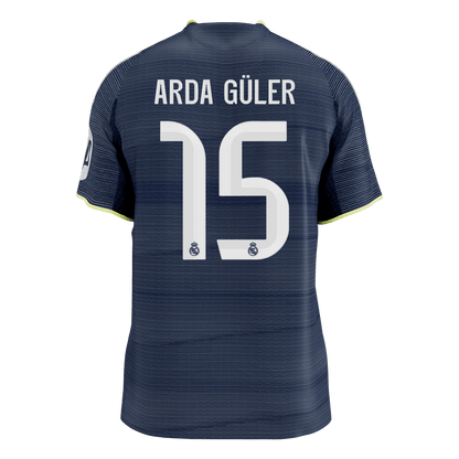 ARDA GÜLER #15 Men's Real Madrid 2025/26 Player Version Away Soccer Jersey - Slim Fit Premium product view 9
