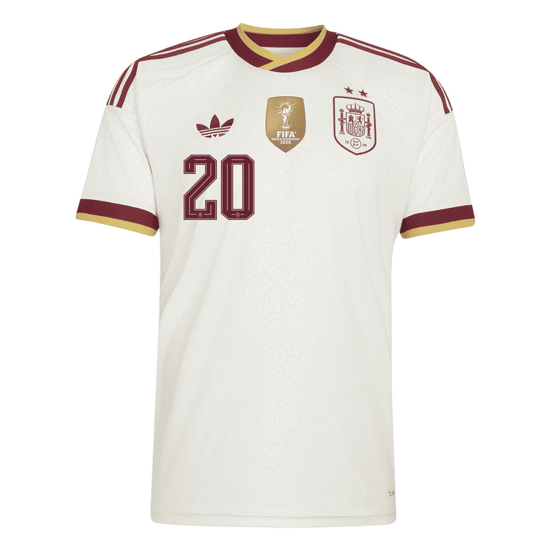 PEDRI #20 Men's Spain World Cup 2026 Champion Edition Away Soccer Jersey product view 1