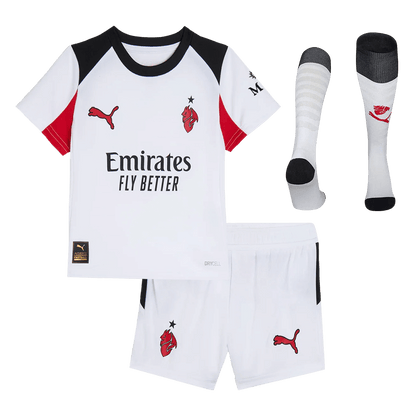 Kid's AC Milan 2025/26 Away Soccer Jersey Full Kit