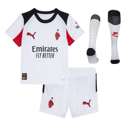 Kid's AC Milan 2025/26 Away Soccer Jersey Full Kit