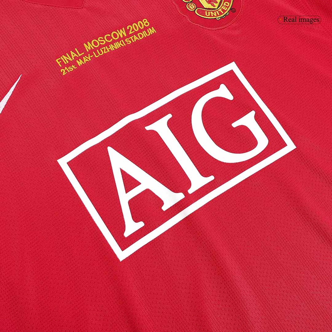 Retro ROONEY #10 Men's Manchester United UCL Final 2007/08 Home Long Sleeve Soccer Jersey product view 7
