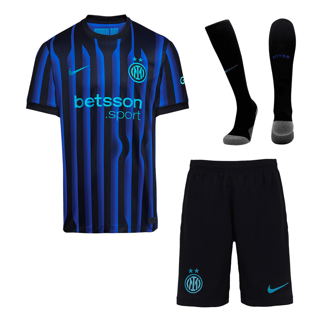 Men's Inter Milan 2025/26 Home Soccer Jersey Full Kit