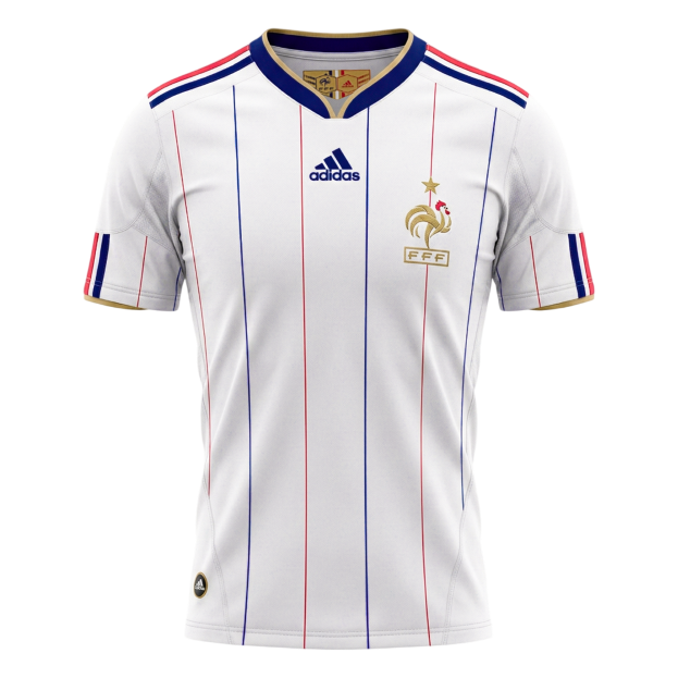 Retro Men's France 2010 Away Soccer Jersey product view 1