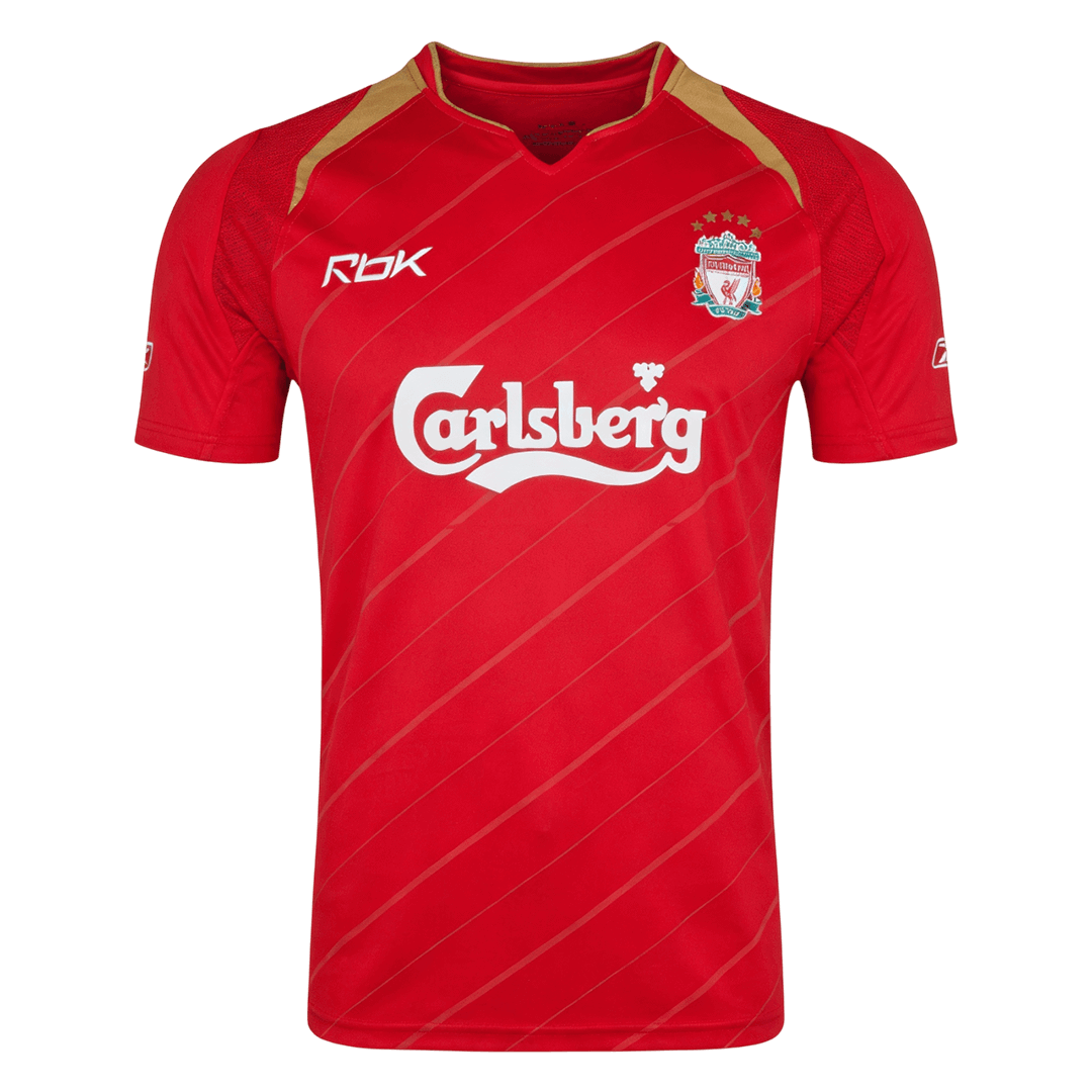 Retro Men's Liverpool 2005/06 Home Soccer Jersey product view 1