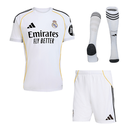 Men's Real Madrid 2025/26 Home Soccer Jersey Full Kit [PREMIUM]