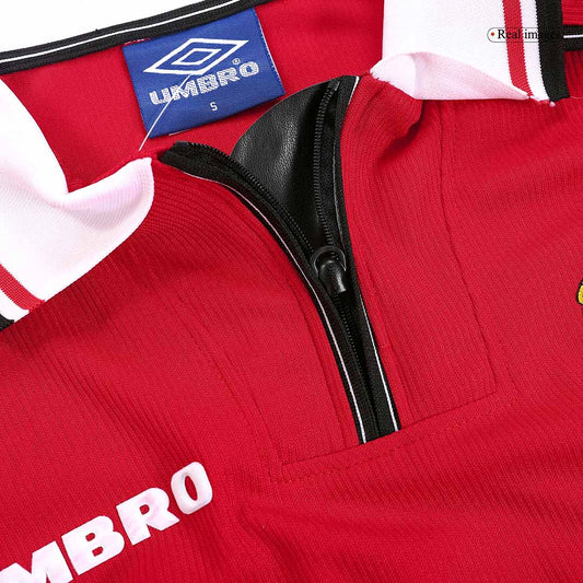 Retro Men's Manchester United 1998/99 Home Long Sleeve Soccer Jersey product view 2