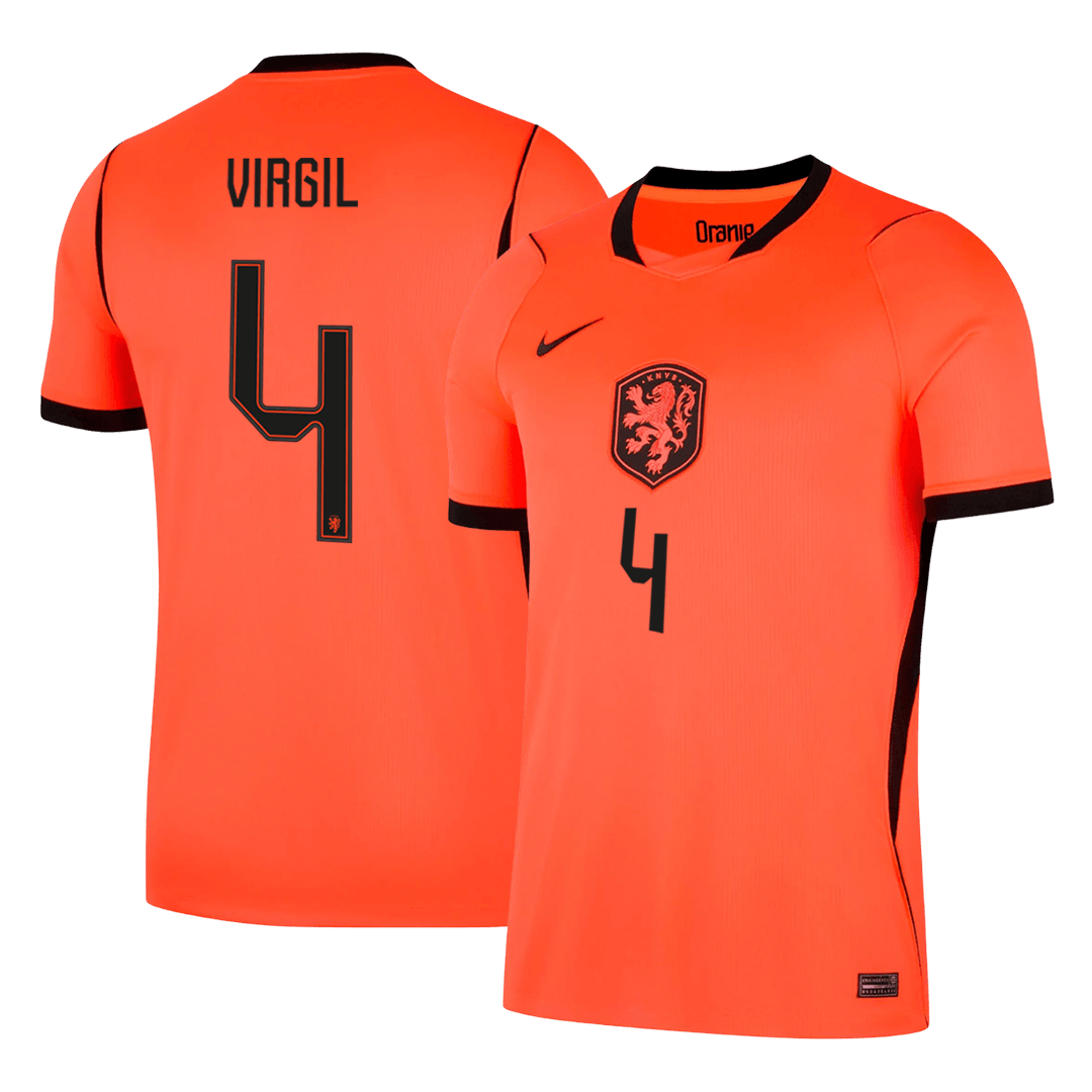 VIRGIL #4 Men's Netherlands World Cup 2026 Home Soccer Jersey product view 1