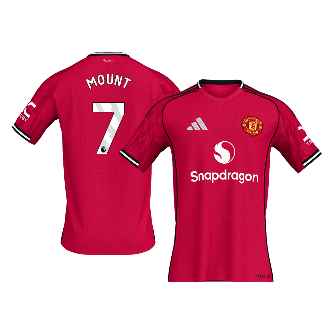 MOUNT #7 Men's Manchester United 2025/26 Home Soccer Jersey Premium product view 1