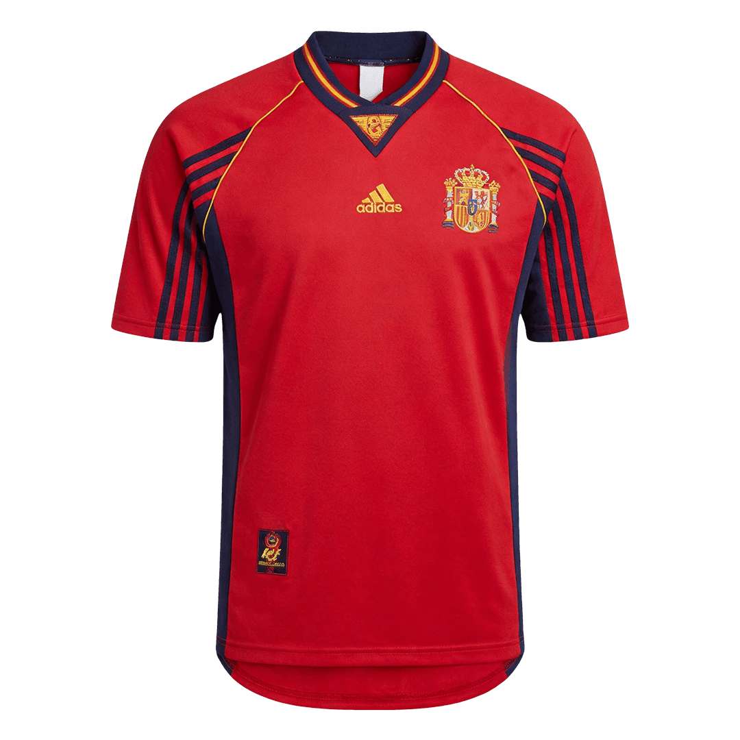 Retro Men's Spain 1998 Home Soccer Jersey product view 1