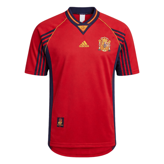 Retro Men's Spain 1998 Home Soccer Jersey product view 1