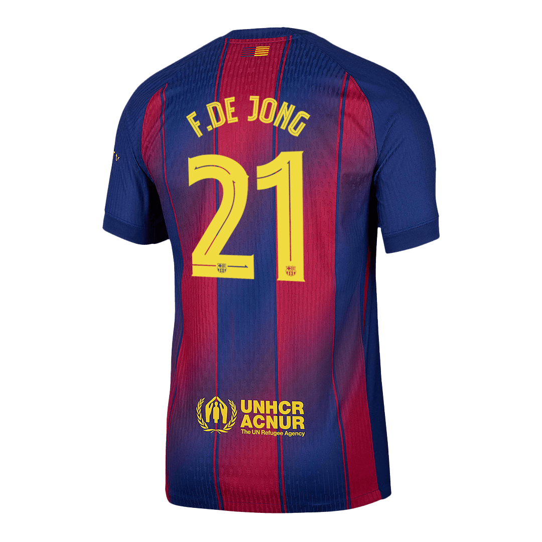 F.DE JONG #21 Men's Barcelona UCL 2025/26 Player Version Home Soccer Jersey - Slim Fit product view 13