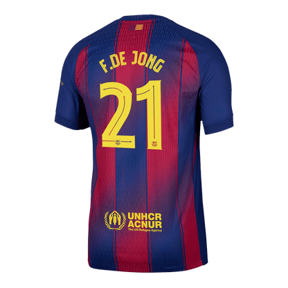 F.DE JONG #21 Men's Barcelona UCL 2025/26 Player Version Home Soccer Jersey - Slim Fit product view 13