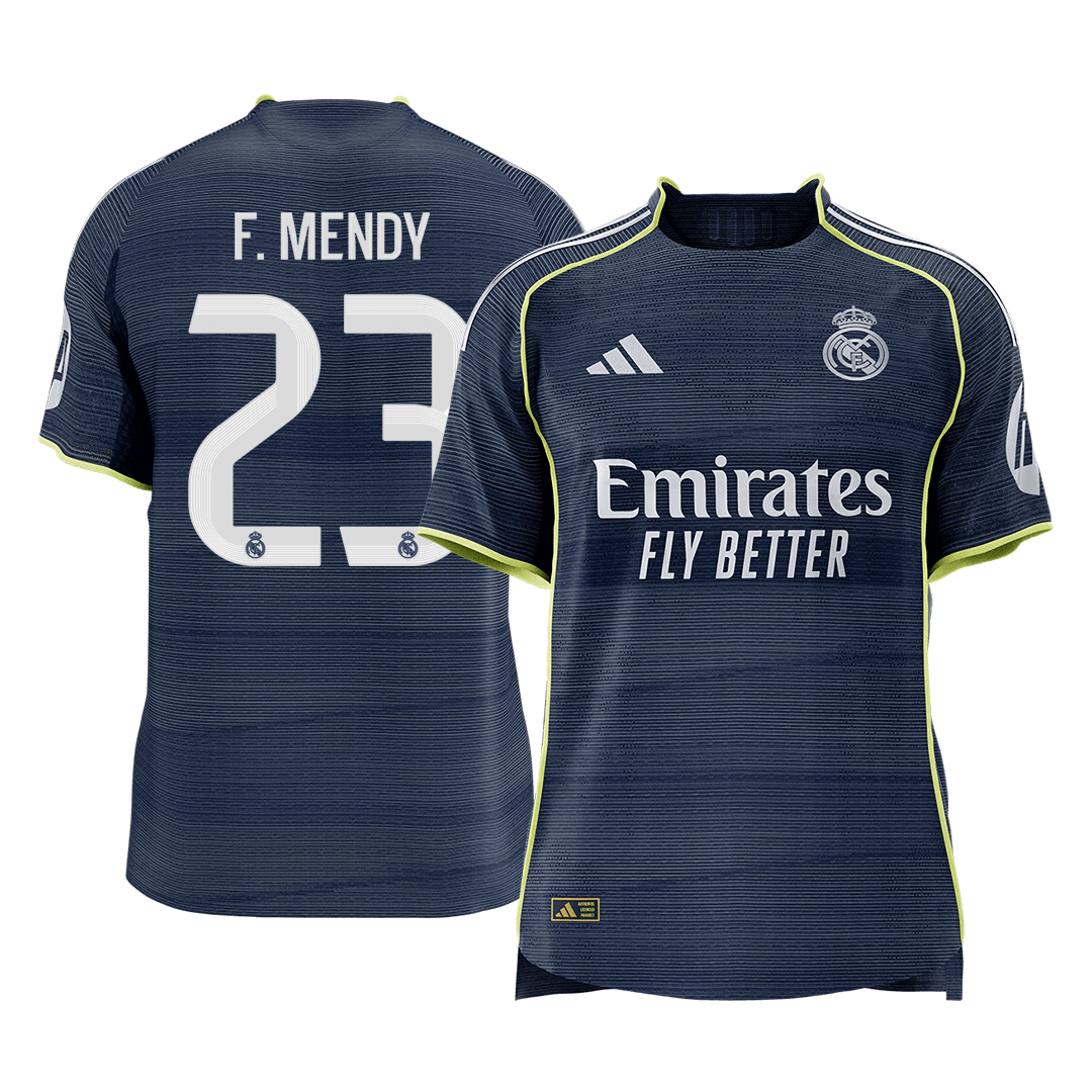 F.MENDY #23 Men's Real Madrid 2025/26 Player Version Away Soccer Jersey - Slim Fit Premium product view 1