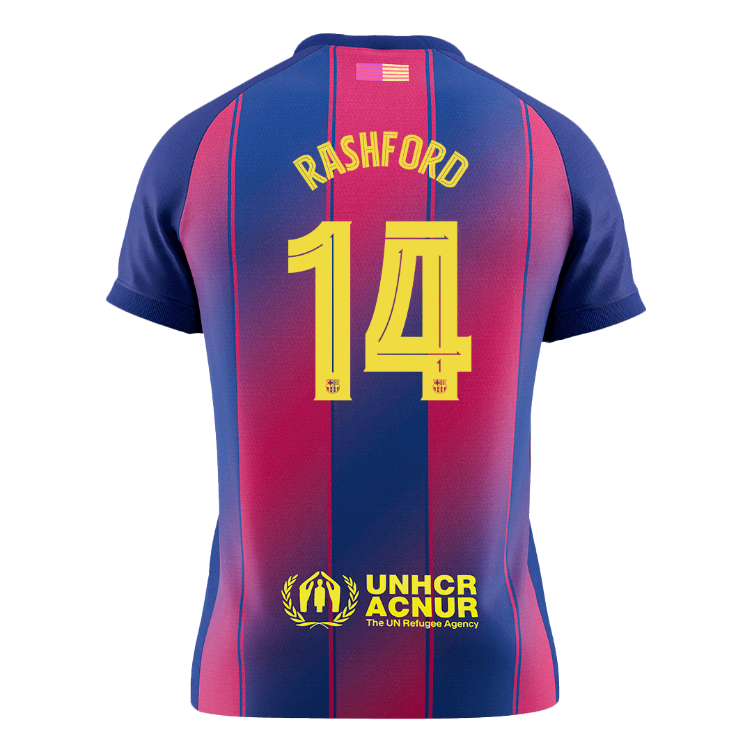RASHFORD #14 Men's Barcelona UCL 2025/26 Home Soccer Jersey Premium product view 9