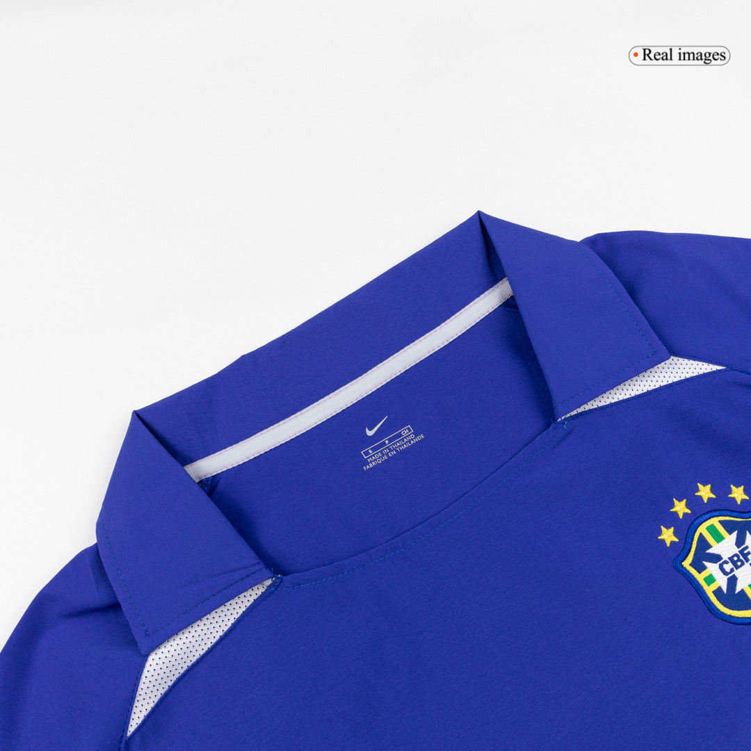 Retro Men's Brazil 2002 Away Soccer Jersey product view 6