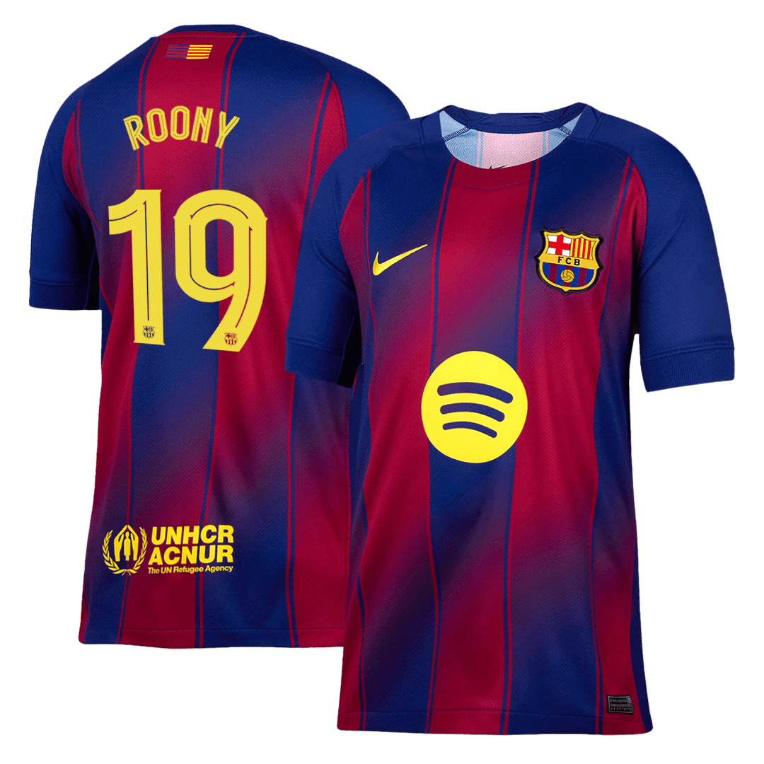 ROONY #19 Men's Barcelona UCL 2025/26 Home Soccer Jersey Premium product view 1