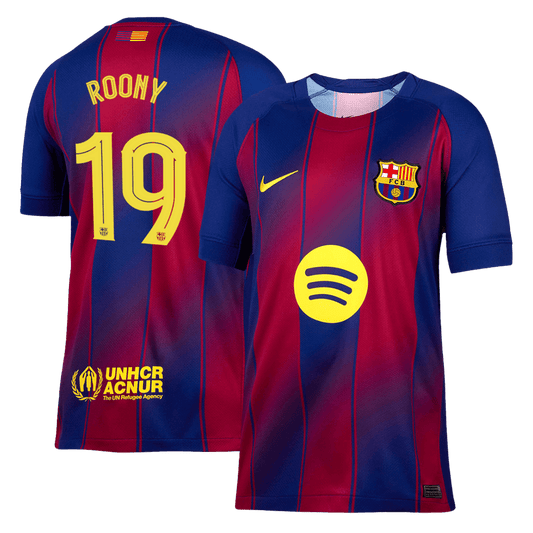 ROONY #19 Men's Barcelona UCL 2025/26 Home Soccer Jersey Premium product view 1