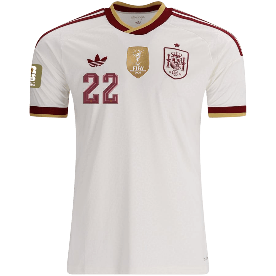 CUBARSÍ #22 Men's Spain World Cup 2026 Player Version Champion Edition Away Soccer Jersey product view 8