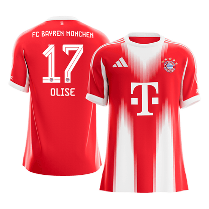 OLISE #17 Men's Bayern Munich 2025/26 Home Soccer Jersey Premium product view 1