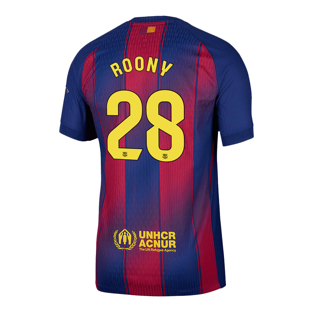 ROONY #28 Men's Barcelona 2025/26 Player Version Home Soccer Jersey - Slim Fit product view 13