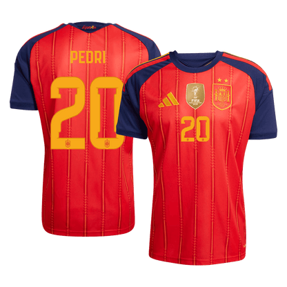 PEDRI #20 Men's Spain World Cup 2026 Champion Edition Home Soccer Jersey product view 1