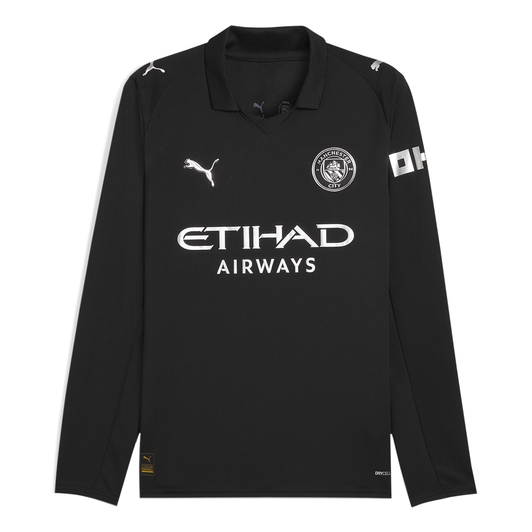 Men's Manchester City 2025/26 Away Long Sleeve Soccer Jersey product view 1