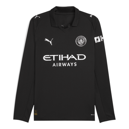 Men's Manchester City 2025/26 Away Long Sleeve Soccer Jersey product view 1