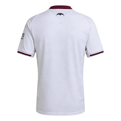 Men's Valencia 2026/27 home soccer jersey rear view with dark red collar detail
