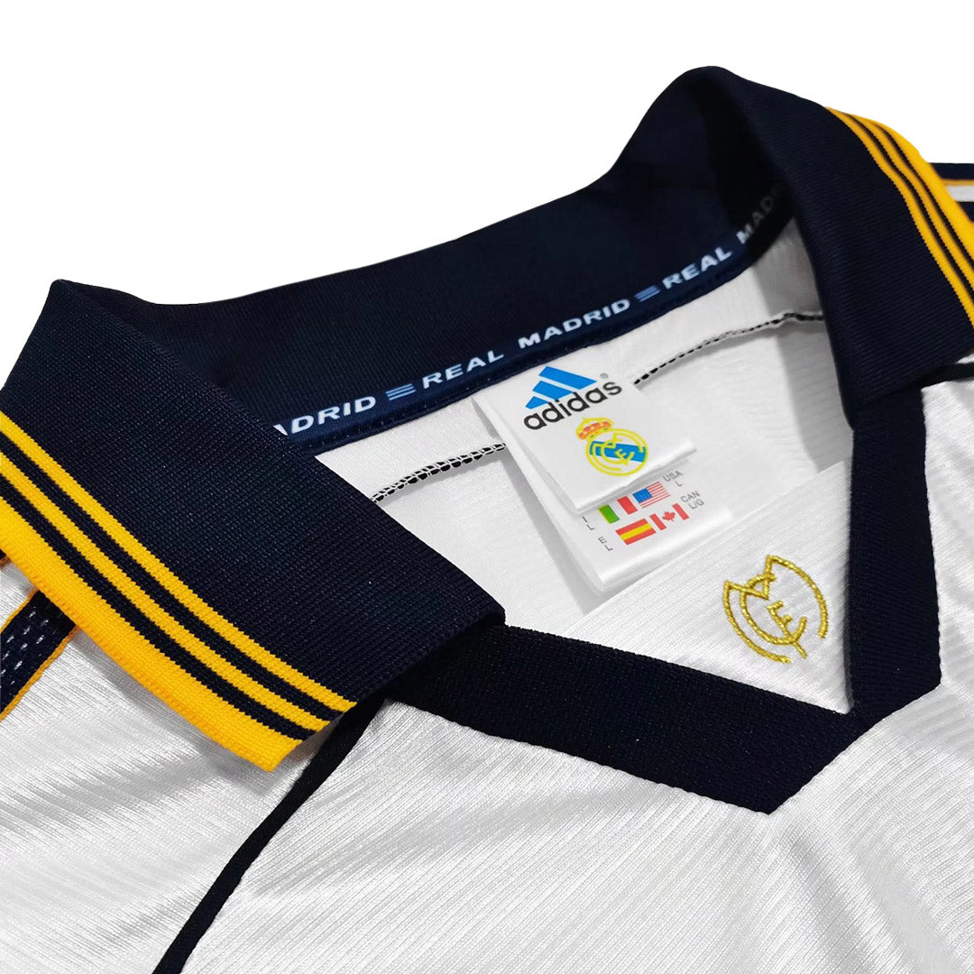 Retro Men's Real Madrid 1999/00 Home Soccer Jersey product view 9