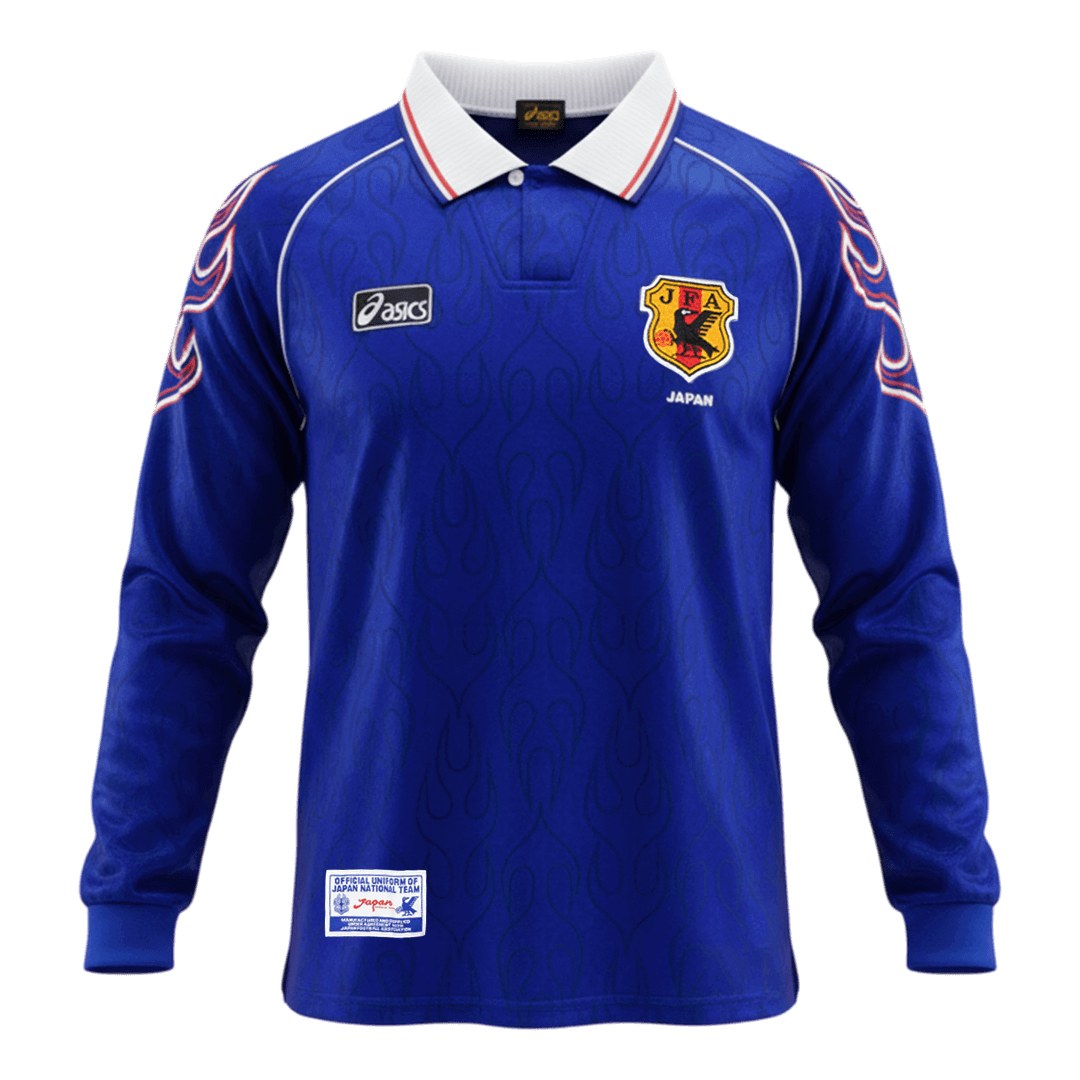 Retro Men's Japan World Cup 1998 Home Long Sleeve Soccer Jersey product view 1