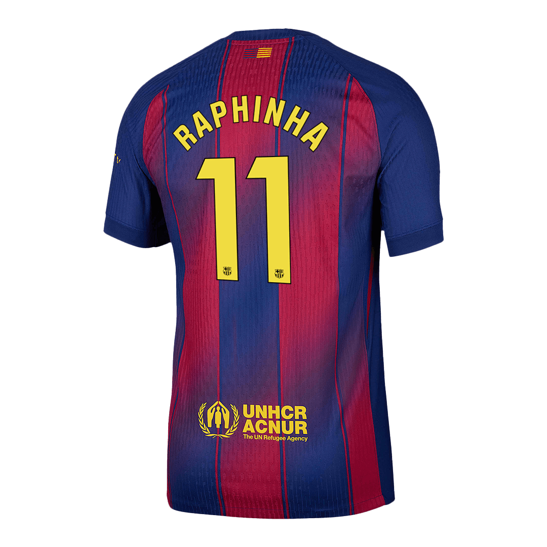 RAPHINHA #11 Men's Barcelona 2025/26 Player Version Home Soccer Jersey - Slim Fit product view 13